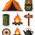 Camping & Adventure - Sticker Sheet v2